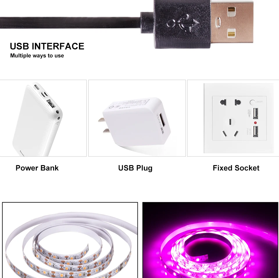 FOXGBF LED Full-spectrum light belt to promote plant growth, sunlight effect, indoor planting succulent and leafy plate planting (7)