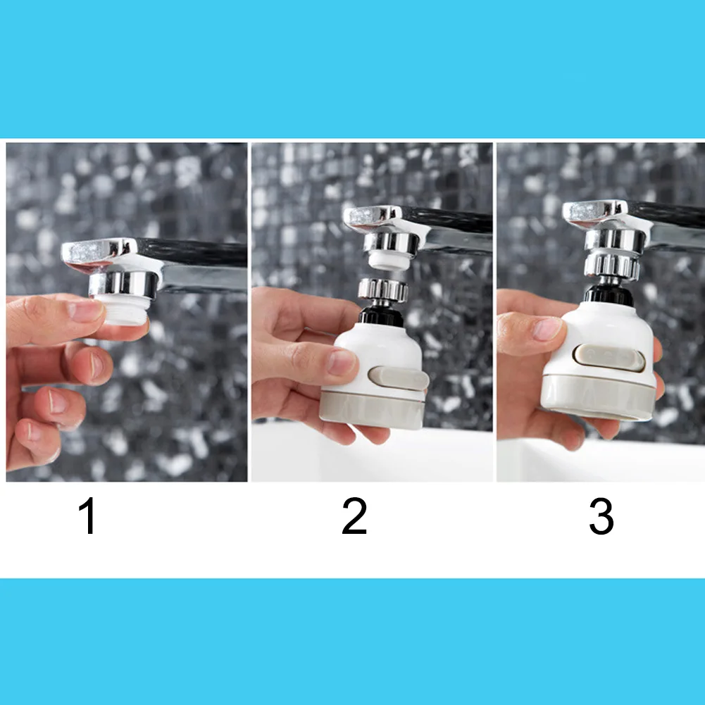 Durable Kitchen Bathroom Rotary Adjustable Water Saving Sprayer Anti-Splash Tap Home Filter Faucet Kitchen accessories