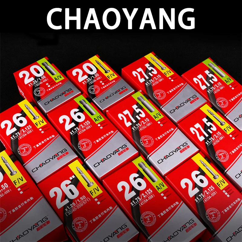 CHAOYANG MTB Bicycle Tube ROAD 26 27.5 29 inch 1.75-2.1/2.35 FV 33mm 48mm Mountain Bike ROAD Inner Tire CHAOYANG MTB Bicycle Tube ROAD 26 27.5 29 inch 1.75-2.1/2.35 FV 33mm 48mm Mountain Bike ROAD Inner Tire