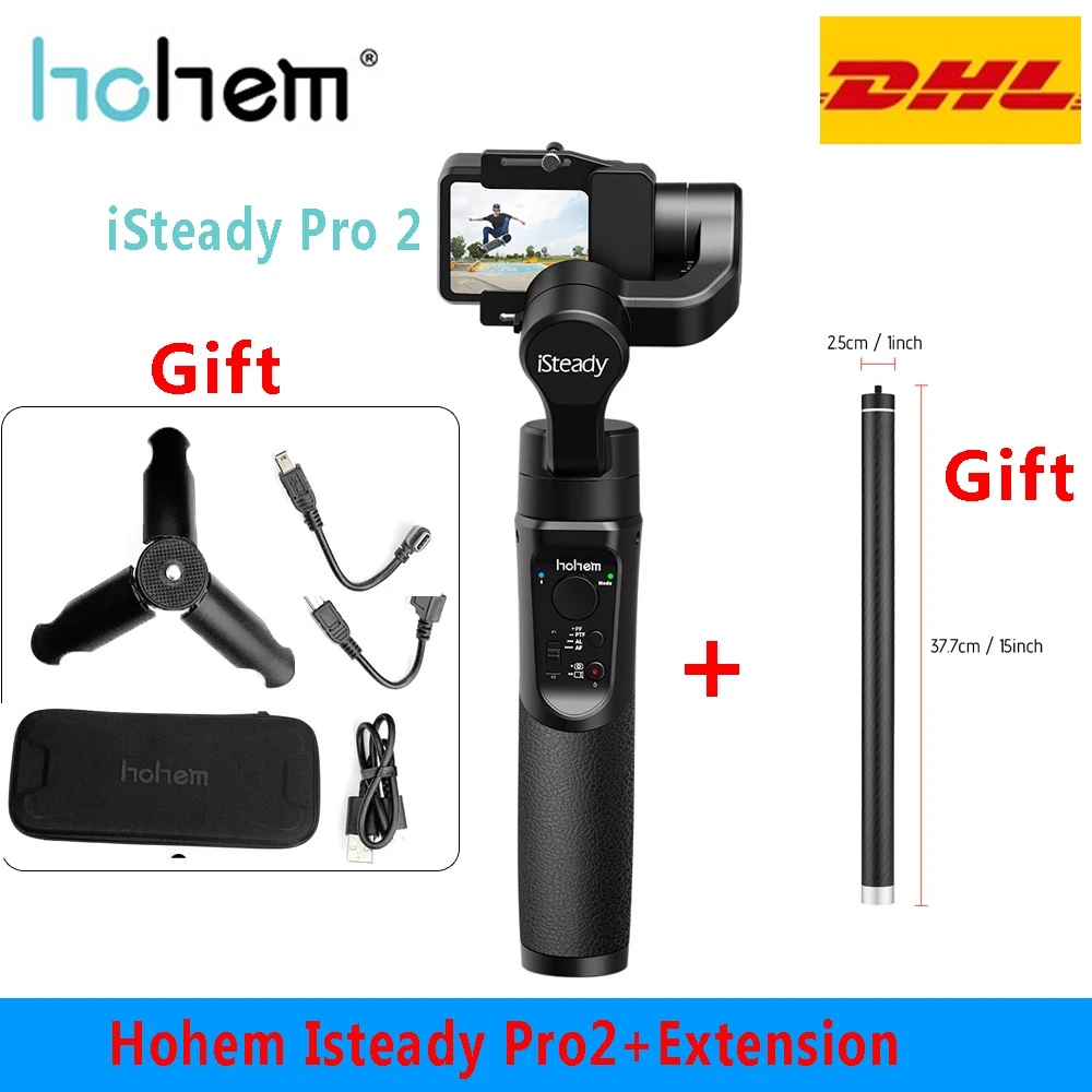 Hohem iSteady Pro 2 ручной карданный стабилизатор для Gopro Hero Splash 3-Axis Estabilizador Celular для SJCAM YI Стабилизатор камеры - Цвет: Pro 2 extention