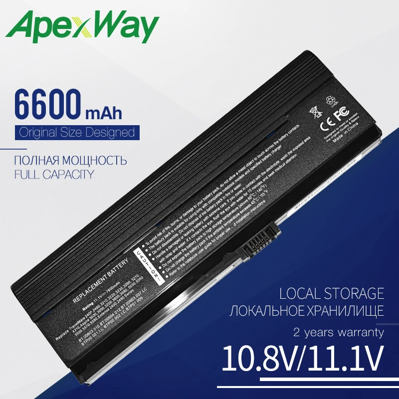 Аккумулятор для ноутбука Acer Aspire 11 1 В 3050 3680 5050 5570 5580 серии 5500 5550 5571 TravelMate 2480 3260 3270