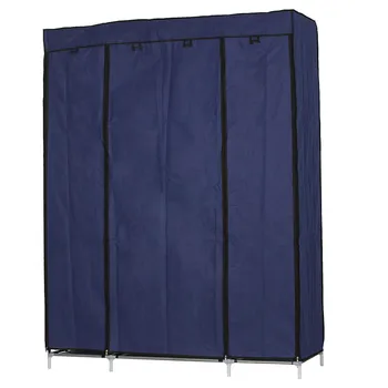 

Portable Closet Clothes Storage Organizer Wardrobe with Shelves Clothes Rack Non-woven Dustproof Cover Storage Organizer