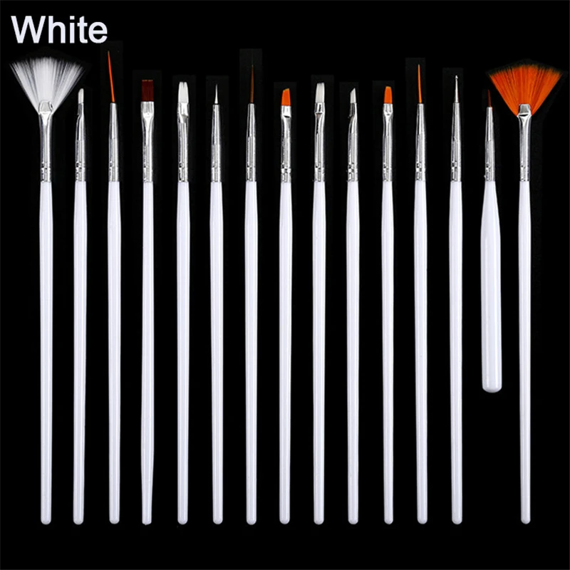 New Nail Brush Manicure Gel Brush for Nail Art 15Pcs Set Ombre Brush for Gradient for 3