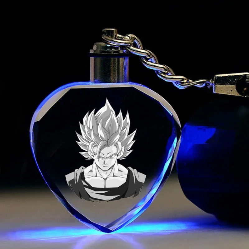 15 Аниме Dragon Ball брелок Сон Гоку Мастер Роши Тянь Шинхан куририн Вегета в форме сердца кристалл брелок милый забавный мультфильм - Цвет: 15
