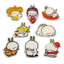 Одежда сумка со значком по индивидуальному заказу стильная футболка с изображением персонажей видеоигр акриловые космического аппарата изгой MacBook кролик брошь