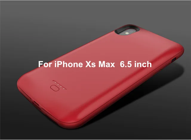 5000 мАч для iPhone XS Max, чехол для резервного аккумулятора, портативный внешний аккумулятор, чехол для iPhone XR, чехол для аккумулятора, поддержка звука - Цвет: Red For Xs Max