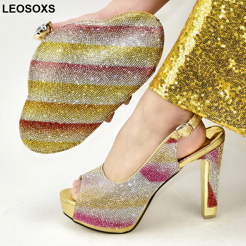 

New Arrival Italian Shoes with Matching Bags for Women Elegant Women Shoes and Bag Set In Italy Plus Size Shoes Women Heel