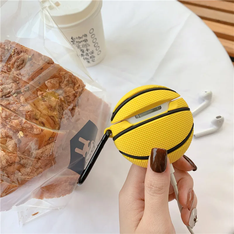 3D хипстер милый китайский рынок смайлик баскетбольные корпусы гарнитурные для Apple Airpods 1/2 силиконовый защитный чехол для наушников