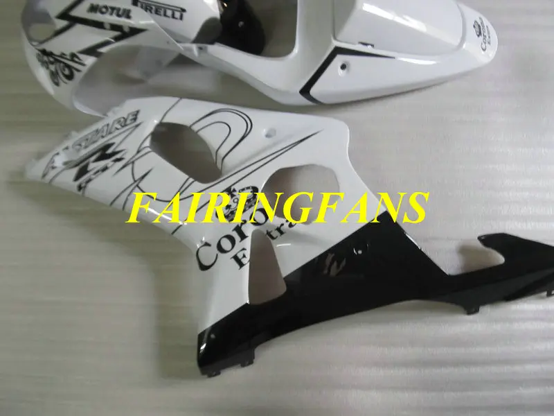 Пользовательские Обтекатели кузова для SUZUKI GSXR1000 2001 2002 2003 GSXR 1000 K2 00 01 02 ABS белый черный обтекатель комплект+ подарки SS25