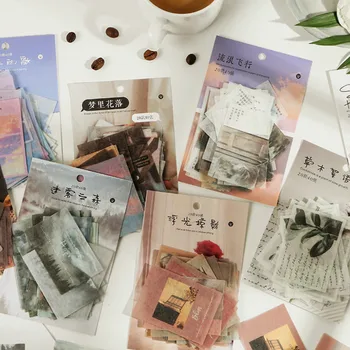 

Cool INS Fashion Times Letter Paper Stickers Pack 240PCS 85mm*130mm DIY Travel Journal Diary Sticker Stationery