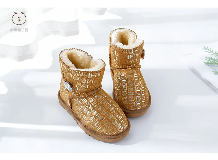 Dolakids; Модная одежда для девочек детская зимняя обувь Дети Зимние Ботинки теплая обувь Повседневное плюшевый детский ботинок детская обувь для малышей