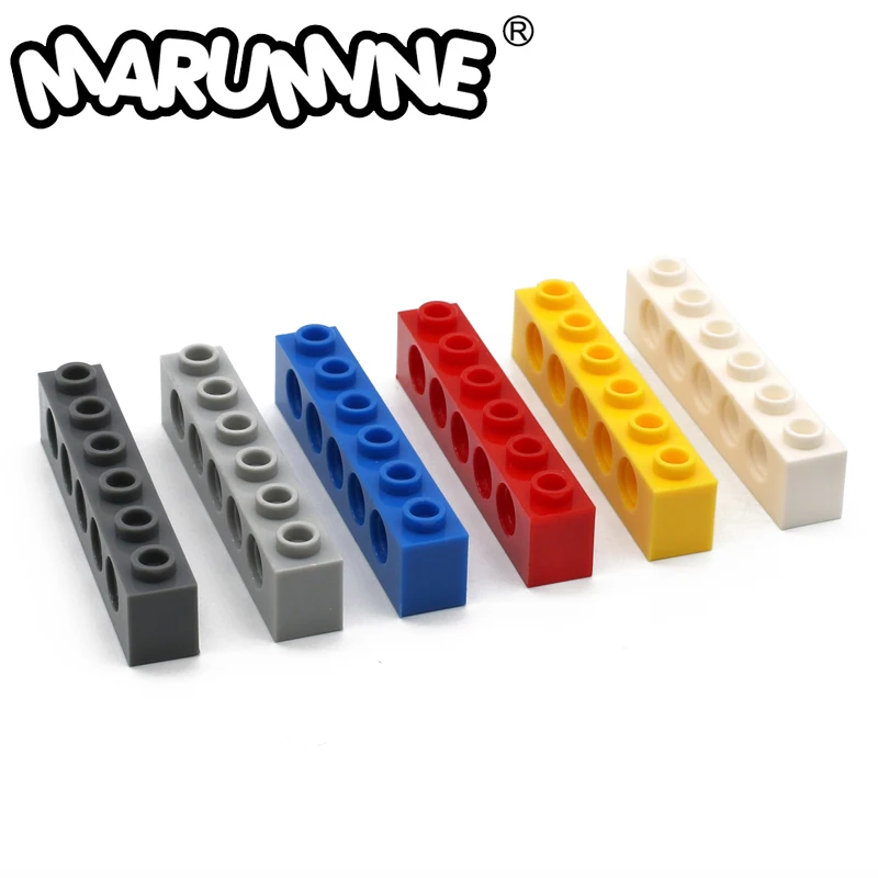 MARUMINE 30 шт./лот технологический кирпич 1x6 с отверстиями строительные блоки