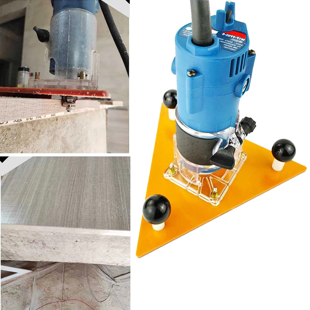 Trimming Machine Flip Board Guide Wood Milling Installation Bottom Plate With Transparent Cover Trimmer Accessory Woodworking |