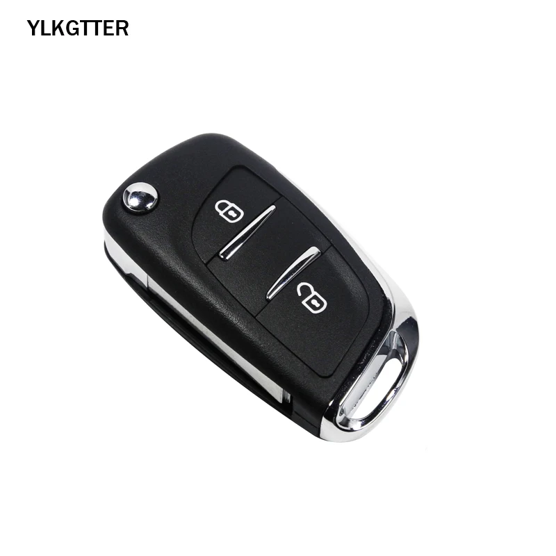 YLKGTTER 2 кнопки автомобильный Корпус ключа для Peugeot 307 408 308 для Citroen модифицированный Floding чехол для дистанционного ключа от машины с VA2 Blade CE0536