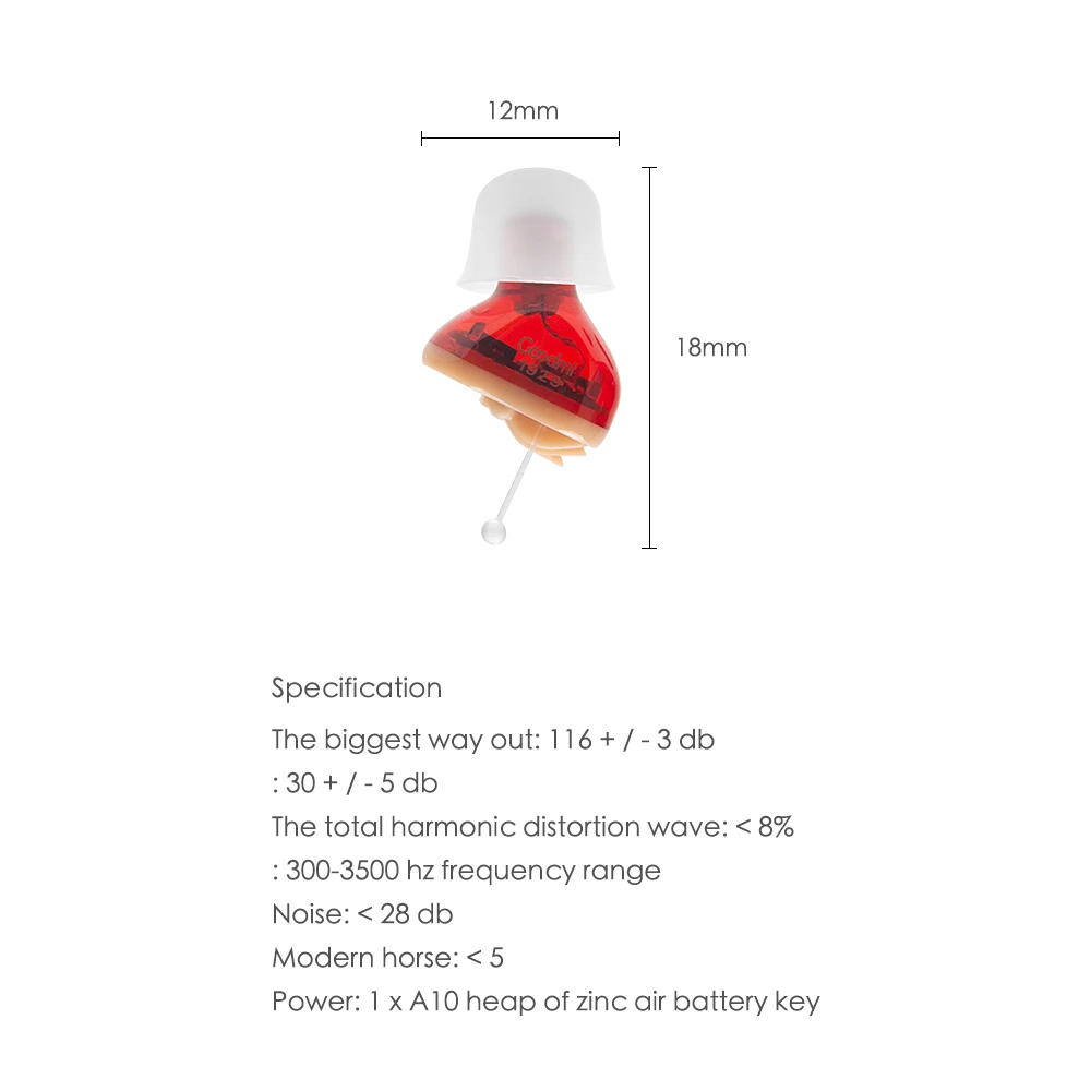 Мини слуховые аппараты CIC, невидимый усилитель для ушей, внутренний слуховой аппарат для глухих ушей, низкий уровень шума, регулируемый цифровой слуховой аппарат для пожилых людей, уход за ушами