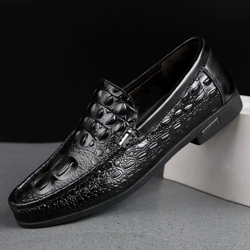 black stylish loafers
