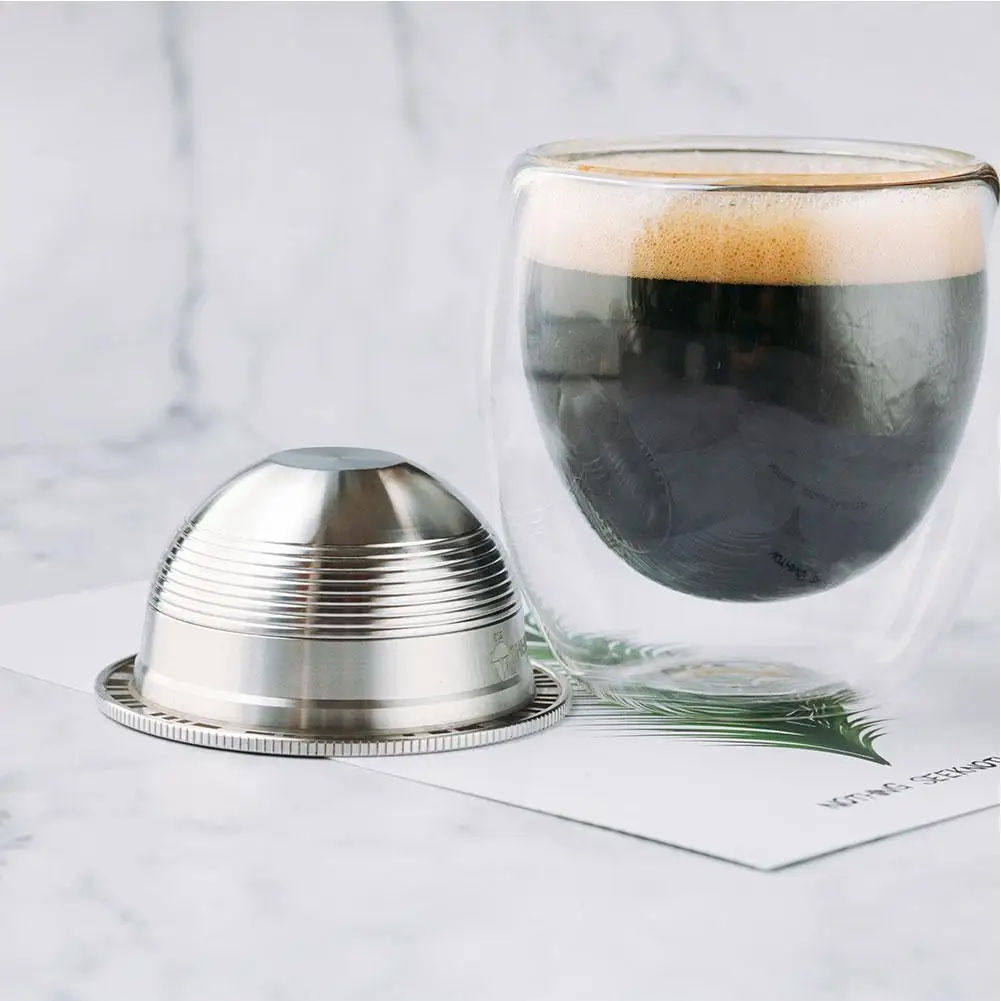 Из нержавеющей стали, многоразовый капсула Nespresso постоянный кофе фильтр Держатель для кофемашины неспрессо набор