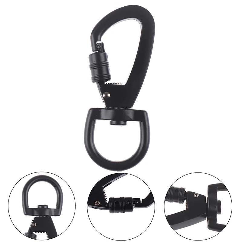 

1PC Outdoor D-type Buckle Auto Locking Carabiner With Swivel Rotating Ring High Quality