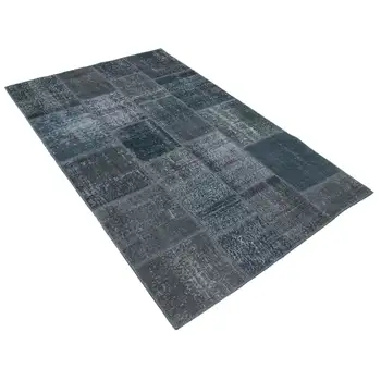 

134x202 Cm Grey Handmade Patchwork Rug-4x7 Ft