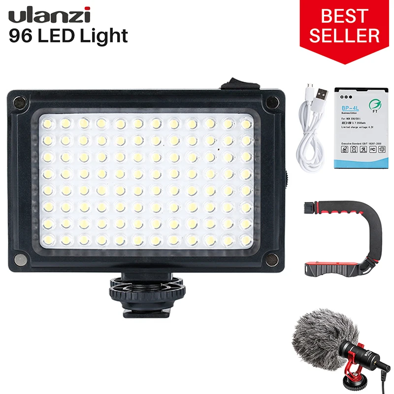 Cena Ulanzi 96 DSLR światło LED do kamery na zdjęcie z kamery oświetlenie studyjne Hot Shoe LED Vlog wypełnij światło lampy do smartfona lustrzanka DSLR