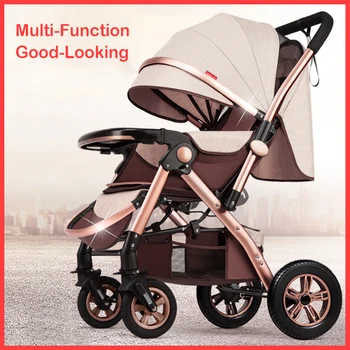

High View Baby Stroller Light folding Baby Umbrella Car four Wheel Baby Carriage Multi functional Baby Carriage