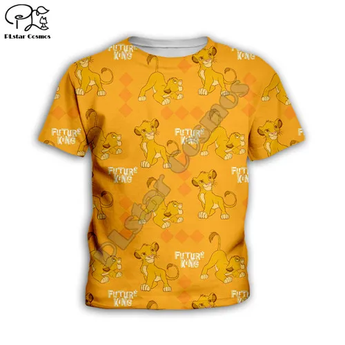 Kids t shirts Толстовки с капюшоном с героями мультфильмов «Simba The Lion King», детские толстовки на молнии с 3d принтом, топ с длинными рукавами для мальчиков и девочек, штаны, Прямая поставка - Color: Kids t shirts