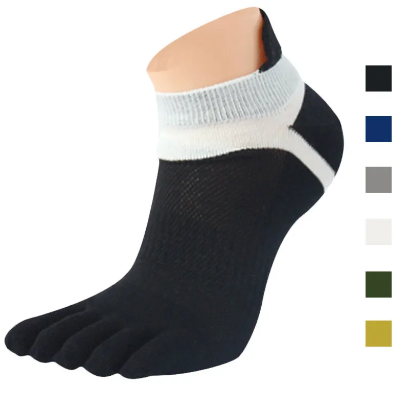 

1 Pair Men Mesh Socks Comfortable Meias Sports Running Five Finger Toe happy Socks sokken calcetines hombre divertido Sock