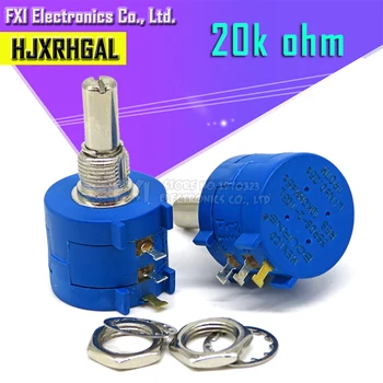 

1PCS 3590S-2-203L 3590S 20K ohm 3590S-2-203 3590S-203 Precision Multiturn Potentiometer 10 Ring Adjustable Resistor