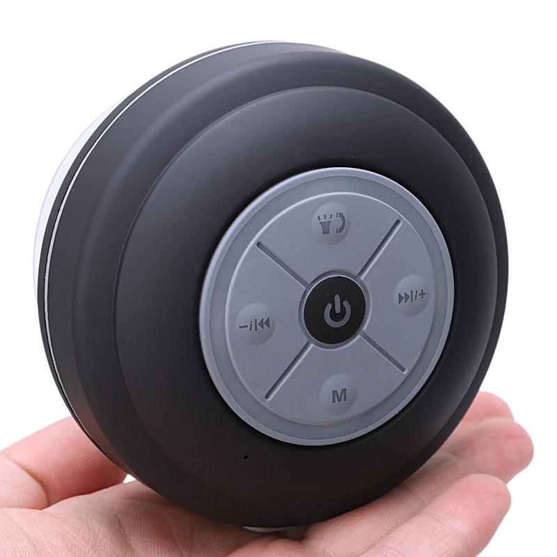 Мини водостойкая присоска Bluetooth динамик со светодиодный фонарь Автомобильная гарнитура карта FM сабвуфер ванная комната мини динамик