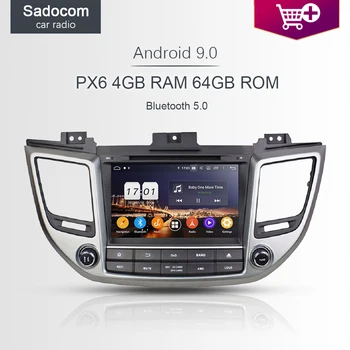 

720P PX6 8" 2 din Android 10.0 64G 8 Core Car DVD Player For Hyundai TUCSON IX35 2015 2016 2017 multimedia autoradio car radio