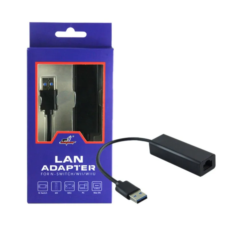 

Ethernet Adapter for Nintendo Switch / Wii U / Wii USB to LAN Network Adapter [Wired Connection] Converter