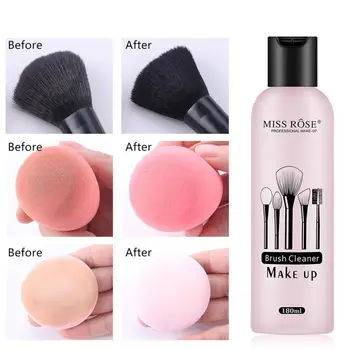 

Makeup Brush Liquid Cleaner Quickly Cleaning Blush Puff Cleaner Remover Tool 180ml Professional Beauty Foundation Cosmetic