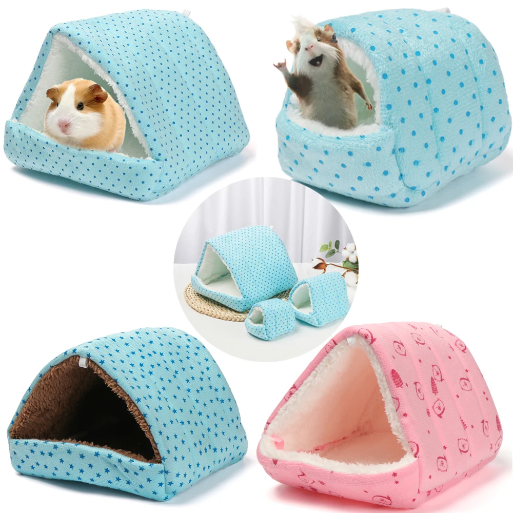 Cute Small Animal Hammock Nest Ferret Rabbit Guinea Pig Rat Hamster Mice Soft Sleeping Bed Toy Warmer House Cave Pets Supplies | Дом и сад