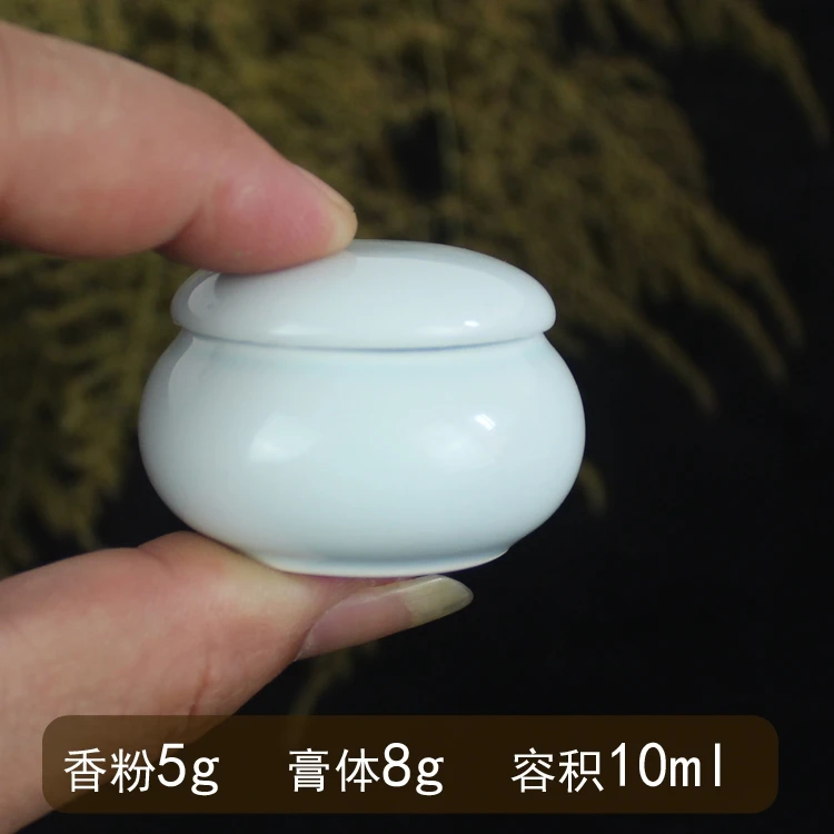 Small porcelain vase ceramic pot cream blusher foundation box incense powder tank sealed cans cosmetics skin care bottle | Дом и сад