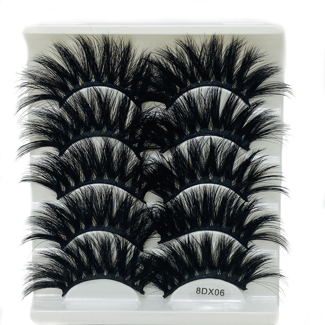 Pairs Thick 8D Faux Mink False Eyelashes Dramatic Wispies Fluffy Natural Long Handmade Eyelash Extension Lashes Makeup Tools