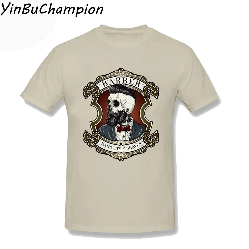 Джентльмен парикмахерская стрижка и бритье футболка новая La Camiseta повседневная черная футболка мужская хипстерская Футболка Топ Футболка размера плюс 3XL - Цвет: 10