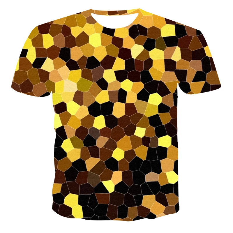 

Summer New 3d T-shirt Men's Shirt Street Abstract Cute Short-sleeved 3d Printed Fashion Tops Men's T-shirt Interesting Patterns