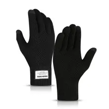 Новейшие Теплые вязаные перчатки с тепловым покрытием перчатки с сенсорным экраном открытый спортивный с полными пальцами перчатки