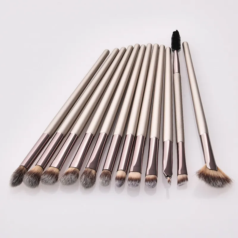 Pincéis de Maquiagem Peças para Base Sombra de Olhos Pincéis de Maquiagem com 22 Champagne Gold Premium pó com 22 6 Aplicador de sombra
