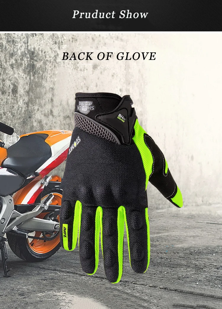 Мужские мотоциклетные перчатки/женские перчатки для мотокросса полный палец Guantes Gant мото-перчатки для езды на мотоциклах летние зеленые черные оранжевые