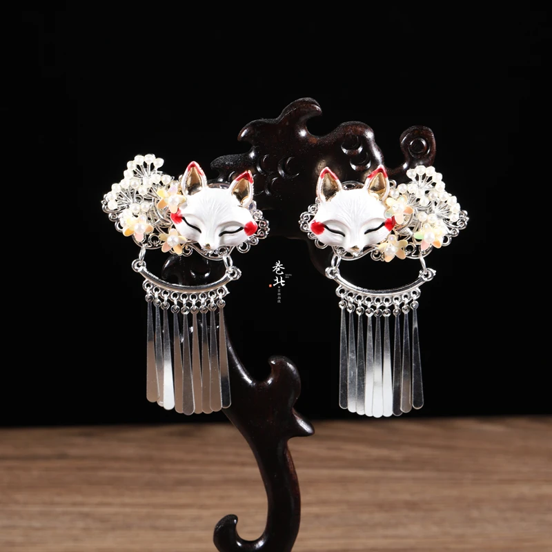Милая шпилька для волос с подвеской кисточкой кимоно косплея Hanfu Kanzashi ручная