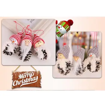 

Drop Shipping Santa Claus Hanging Christmas Decoration Doll Gift 3 Piece Set Pendant Christmas Tree Home Decoration 2