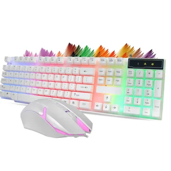 

K9 Manipulator Keyboard And Mouse Set Game Notebook Desktop Computer Accessories Wired Luminous Keyboard And Mouse 2020