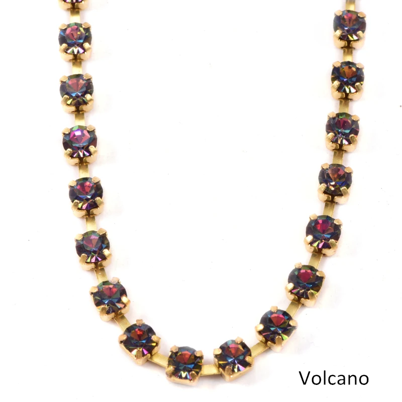 11 001VO Volcano Oleeya Sparse claw neon colors rhinestones cup chain trimming火山色