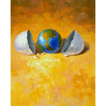 

DIY Painting By Numbers Earth Egg Kit Oil Picture By Numbers 40x50cm Wall Art Painting on Canvas Home Decoration Gift