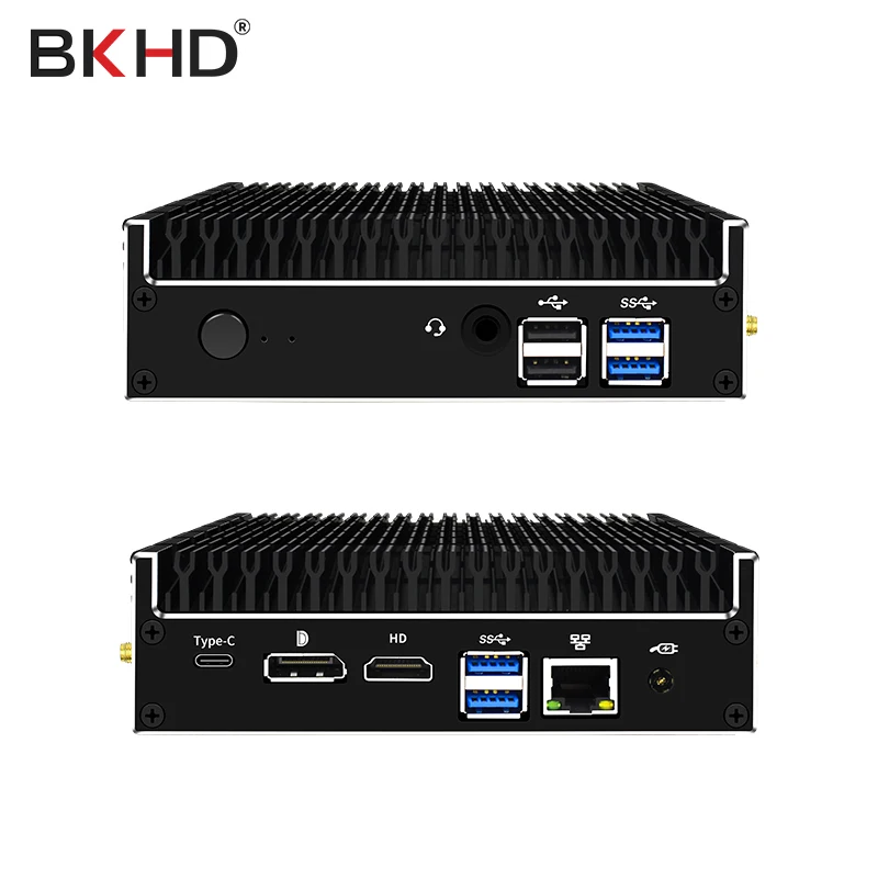 Intel Core i5-10210U Quad Cores 6USB брандмауэр мини-ПК безвентиляторный ПК Windows 10 pro Desktop USB3.0 Htpc