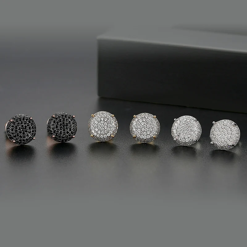 Star Jewelry Fashion White Gold Plated Cubic Zirconia Rhinestone Women Earring Jackets