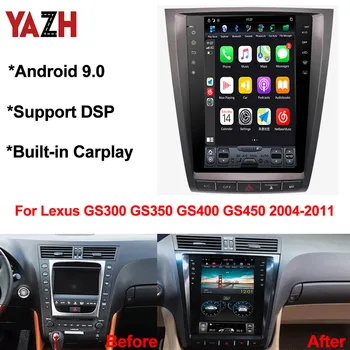 

YAZH PX6 Android 9.0 GPS Navigation For Lexus GS300 GS350 GS400 GS450 2004-2011 Head Unit 12.1" IPS DSP Car Stereo Radio 4GB SWC