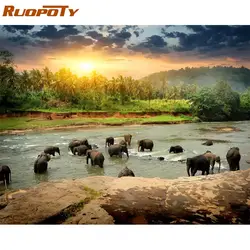 Ruopoty Рамка Картина Diy картина по номерам Набор для создания пейзажа современный дом настенное искусство картина уникальный подарок для