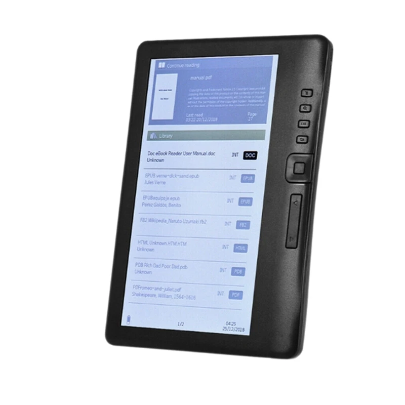 7-дюймовый электронная книга E-Ink LCD Color Sn Smart с HD разрешением цифровой видео MP3